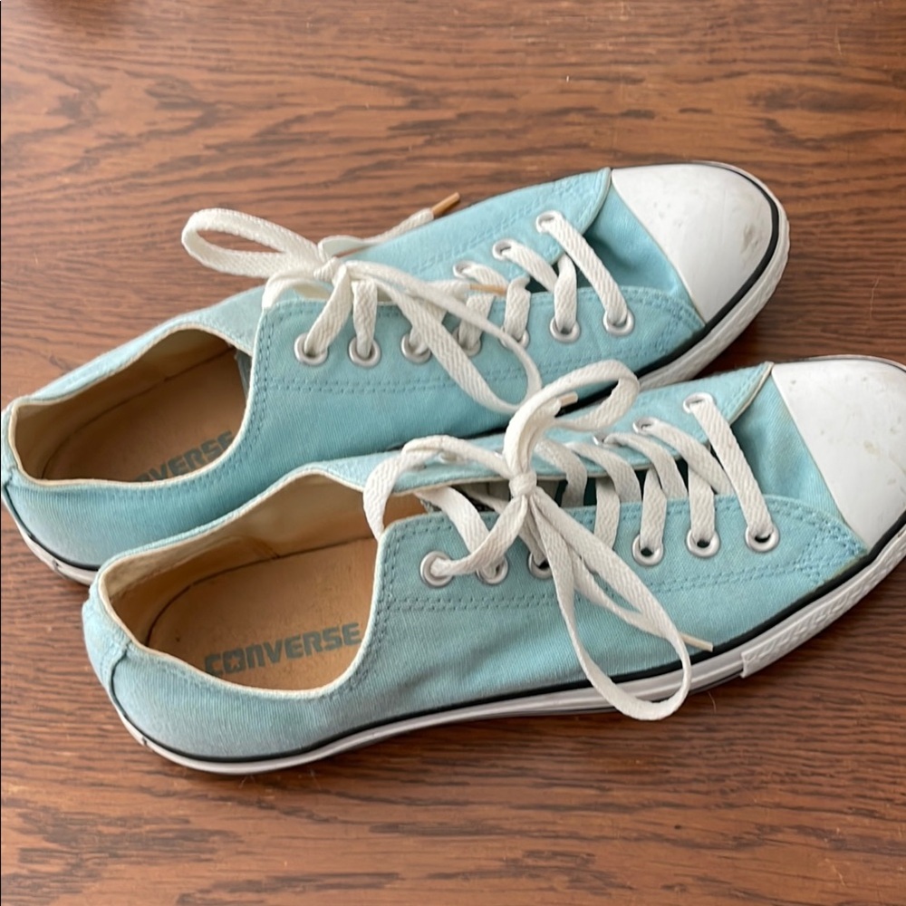 Converse Blue and White Canvas Sneakers Casual Style